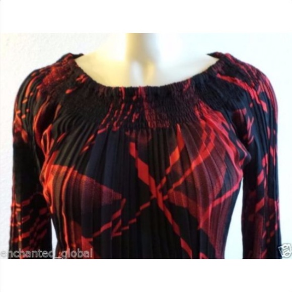 Dress-U by Sharon long sleeve fully crinkled top M - Picture 5 of 7